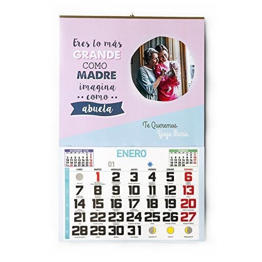 Calendario de pared con Faldilla Personalizado