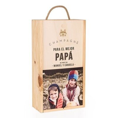 Caja de vino personalizada x2