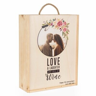 Caja de vino personalizada x3