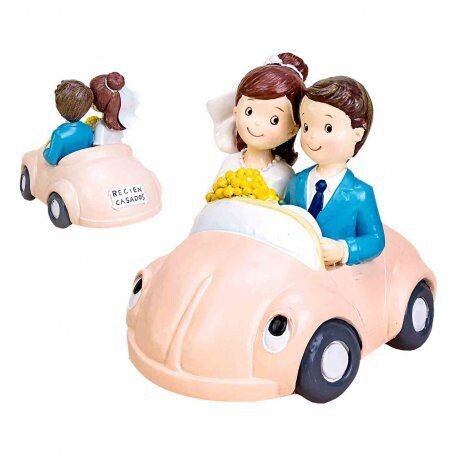 Figura Tarta novios coche