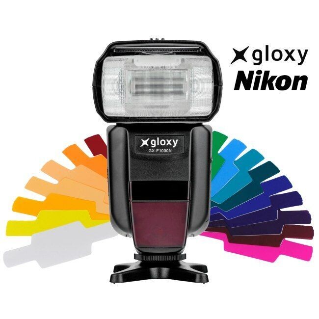Gloxy GX-F1000 Flash Nikon i-TTL HSS Wireless Maestro y Esclavo