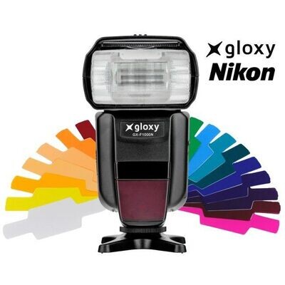 Gloxy GX-F1000 Flash Nikon i-TTL HSS Wireless Maestro y Esclavo