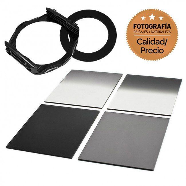 Kit Portafiltros tipo P + 4 Filtros ND Cuadrados