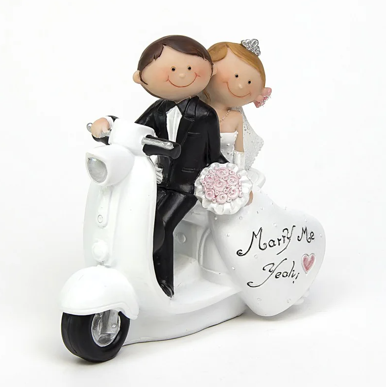 Figuras Tarta Novios Moto