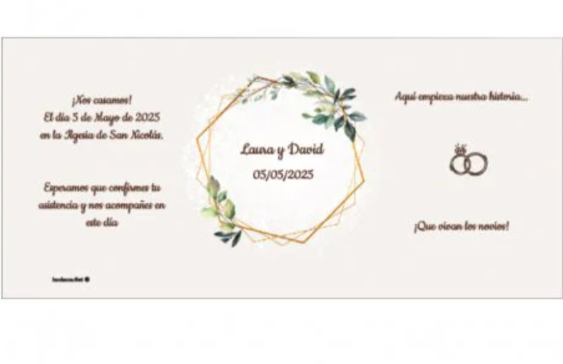 Invitación de Boda Vintage