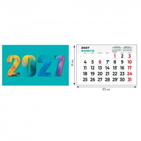 Faldilla Calendario Notas 31,5x24 cm 2027 Faldilla Calendario Notas 31,5x24 cm 2027