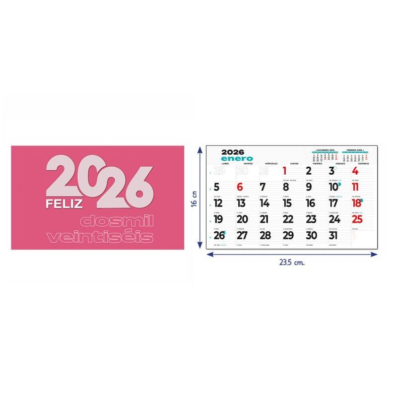 Faldilla Calendario 2026 23.5cm Faldilla Calendario 2026 23.5cm