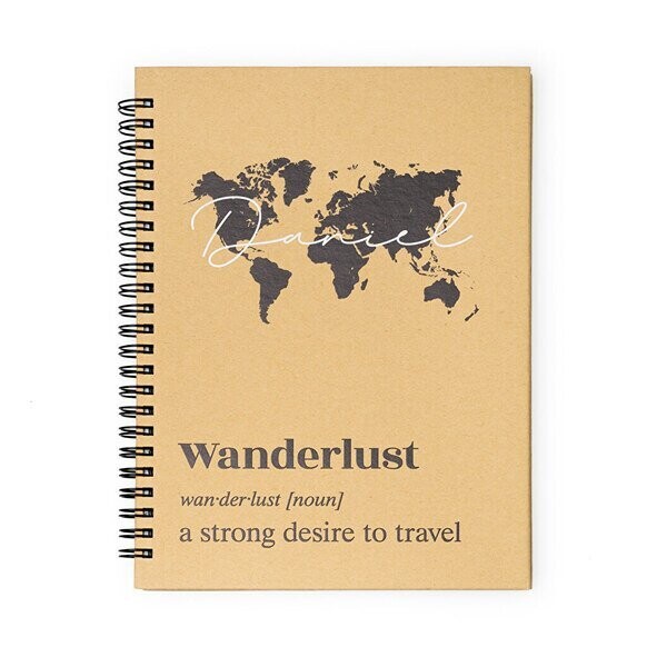 Libreta ecológica craft personalizada de papel reciclado