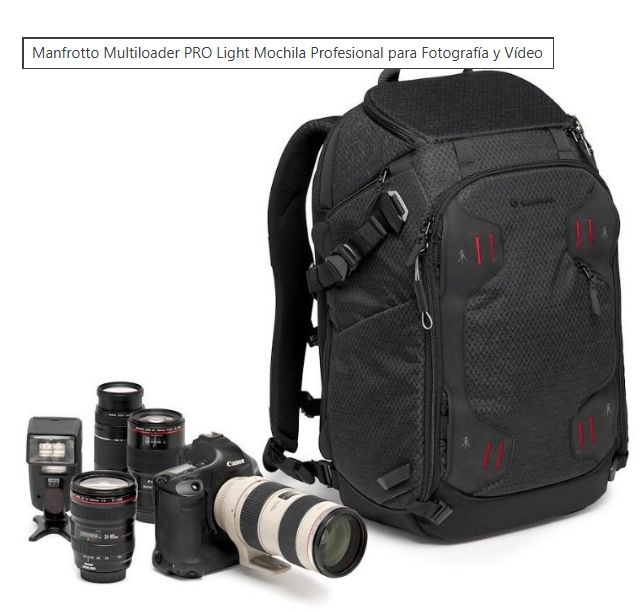 Manfrotto Multiloader PRO Light Mochila Profesional para Fotografía y Vídeo