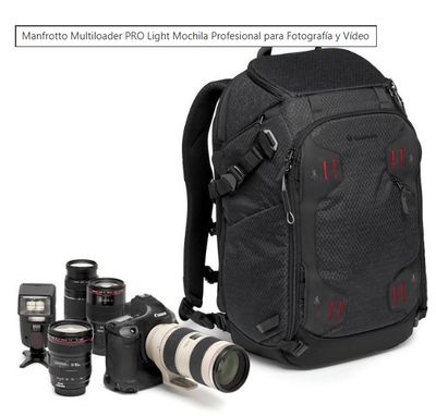 Manfrotto Multiloader PRO Light Mochila Profesional para Fotografía y Vídeo Manfrotto Multiloader PRO Light Mochila Profesional para Fotografía y Vídeo