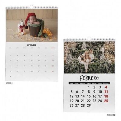 CALENDARIO 32x22,5 cm Espiral. CALENDARIO 32x22,5 cm Espiral.