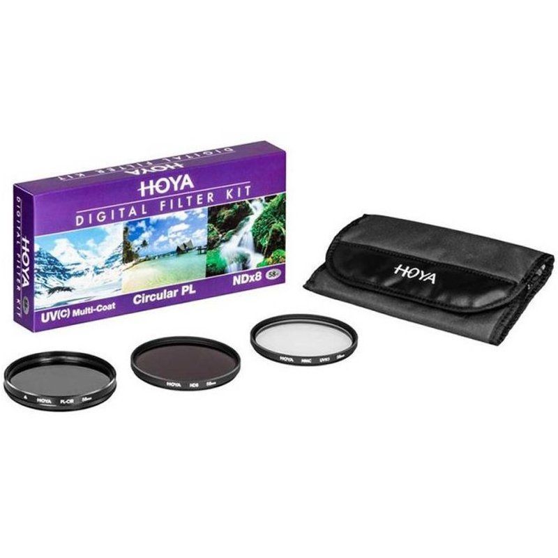 Kit de 3 filtros Hoya UV + CPL + ND8 82mm Kit de 3 filtros Hoya UV + CPL + ND8 82mm