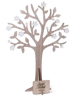 Árbol de los deseos y joyero con placa 29x40cm
