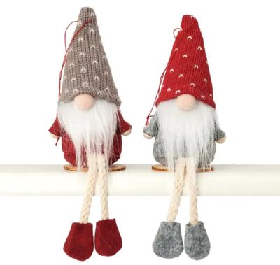 Gnomo rojo y gris base madera 2 stdo min.4 Gnomo rojo y gris base madera 2 stdo min.4