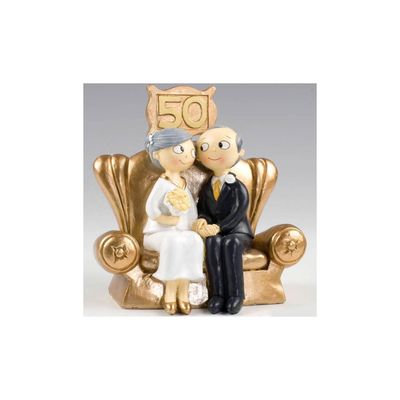 Figuras para tartas de boda de oro originales