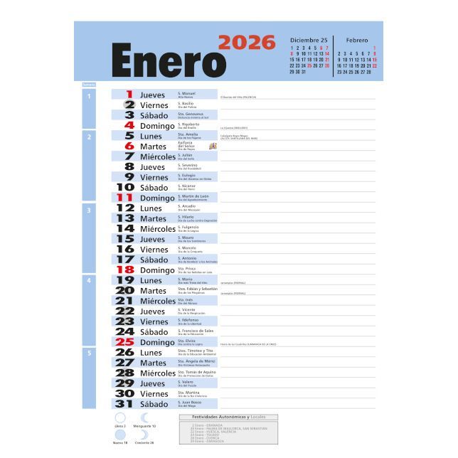 Faldilla Vertical Notas 23,5 (Lechera)