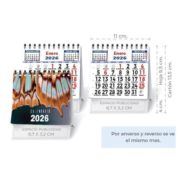Sobremesa wire-o Neutro pequeño 13 hojas