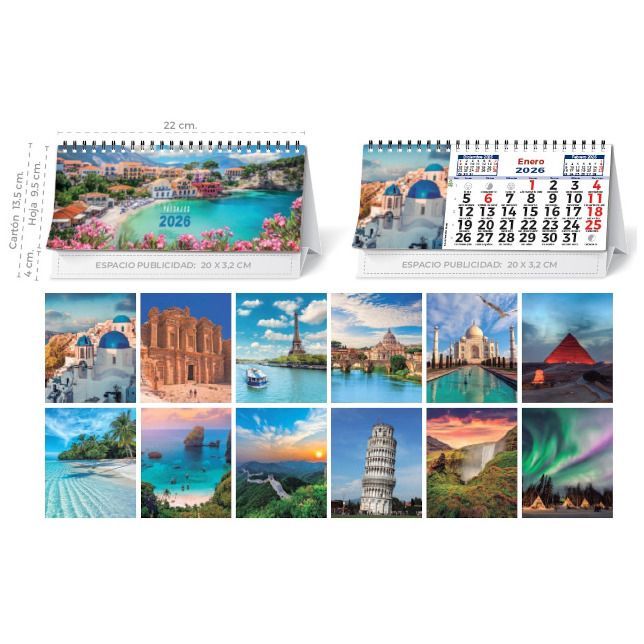 Sobremesa wire-o Paisajes Internacionales