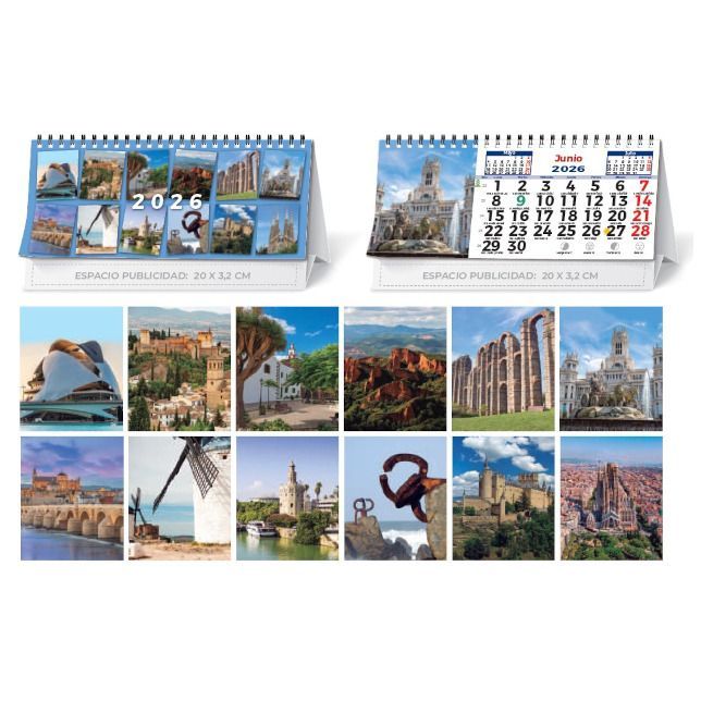 Sobremesa wire-o Paisajes de España