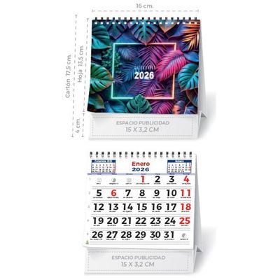 Sobremesa wire-o Neutro cuadrado 7 hojas