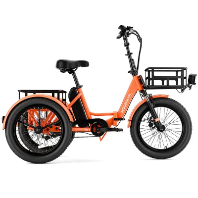 Mooncool TK1 Faltbares E-Dreirad mit Freilauf Orange Mooncool TK1 Faltbares E-Dreirad mit Freilauf Orange