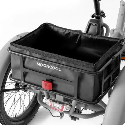 Mooncool E-Dreirad Haustierbox hinten Mooncool E-Dreirad Haustierbox hinten