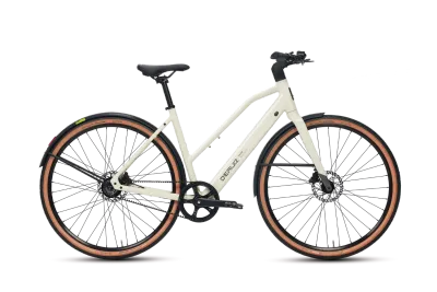 DERUIZ Turmali S 2025 E-Bike Urban Cream White mit Riemenantrieb und 360Wh Akku