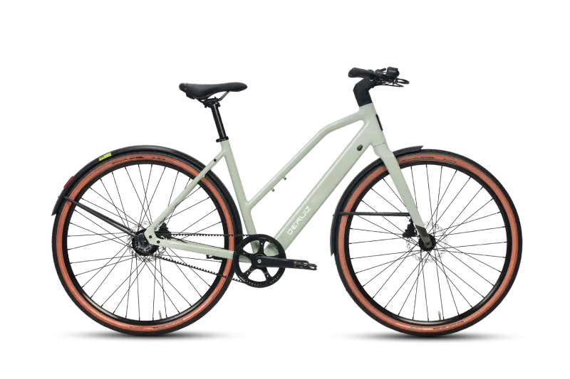 DERUIZ Turmali S 2025 E-Bike Urban Shade Green mit Riemenantrieb und 360Wh Akku
