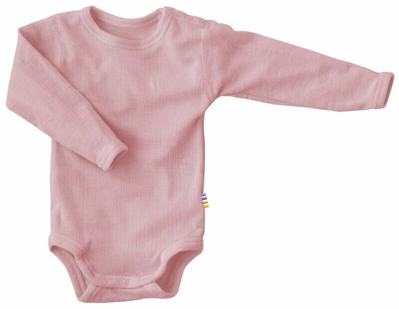 Baby Body lang Arm Wolle rose Baby Body lang Arm Wolle rose