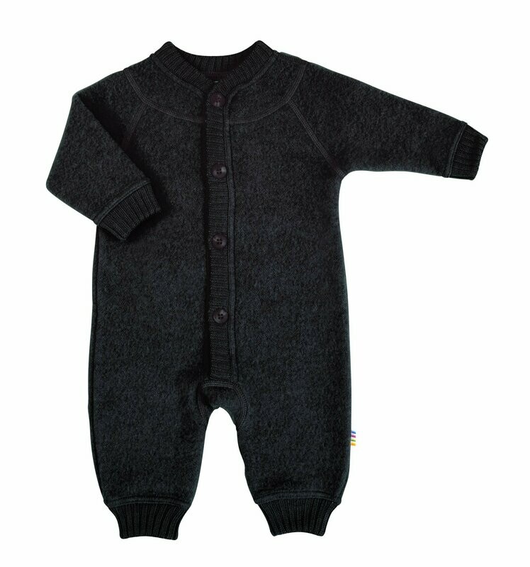 Baby Jumpsuit Wollfleece 100% Wolle anthrazit