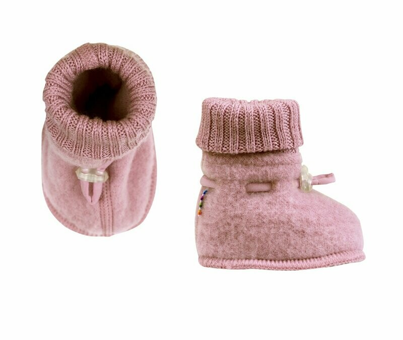 Baby Schühchen Wollfleece 100% Wolle rose Baby Schühchen Wollfleece 100% Wolle rose