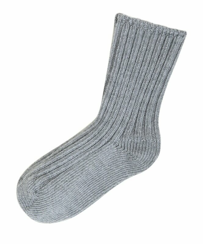 Wollsocken grau