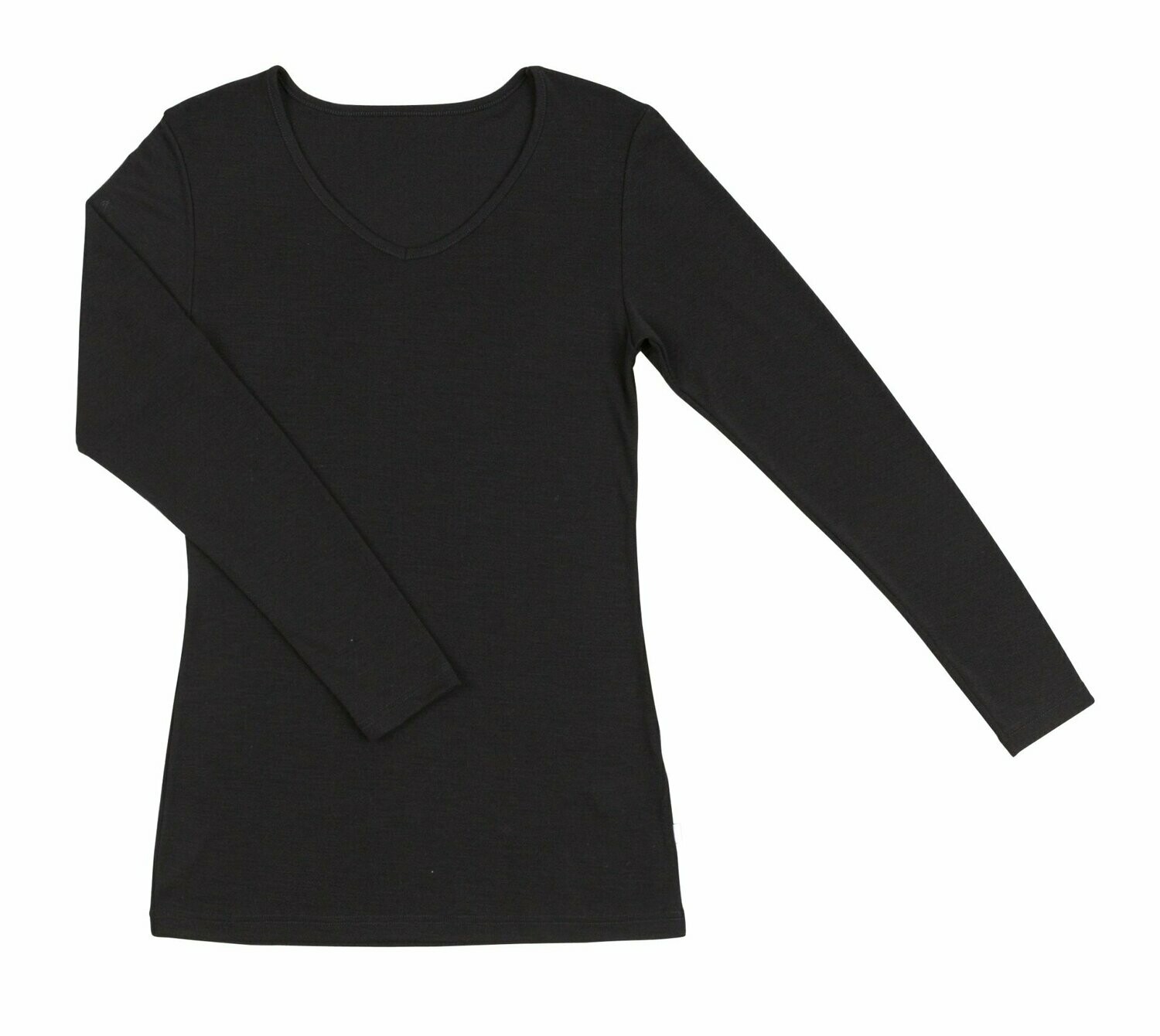 Damen SARA Shirt Wolle/Seide schwarz