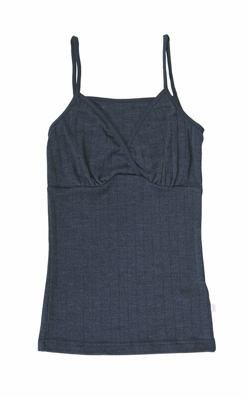 Damen EMILY Top Wolle/Seide blau Damen EMILY Top Wolle/Seide blau