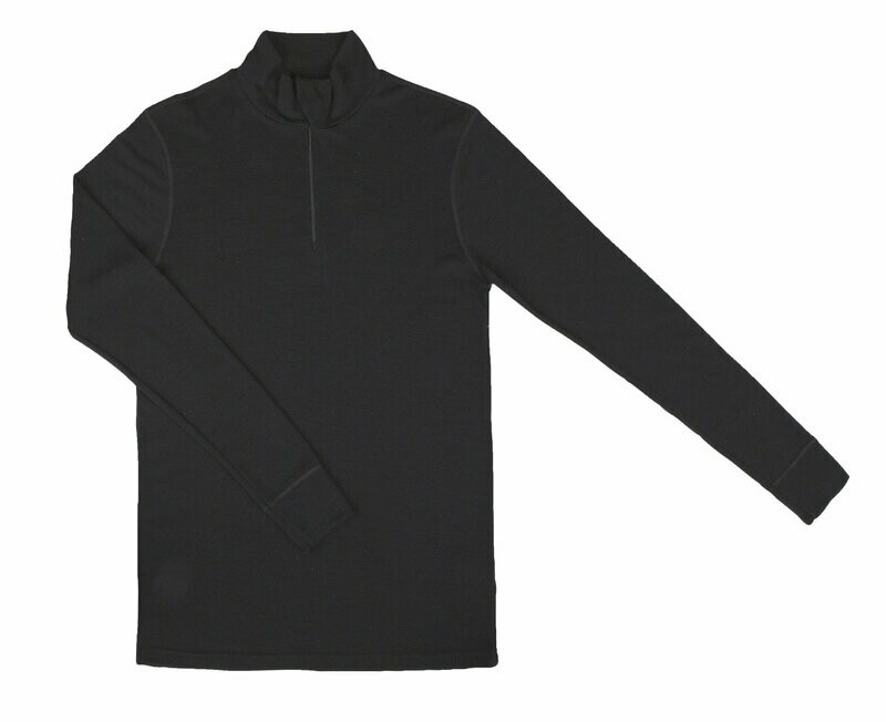 Joha Herren Shirt mit Reißverschluss CHRISTOPHER Wolle schwarz Joha Herren Shirt mit Reißverschluss CHRISTOPHER Wolle schwarz