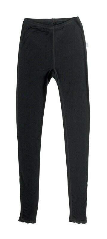 Damen CECILIE Leggings mit Spitze Wolle schwarz Damen CECILIE Leggings mit Spitze Wolle schwarz