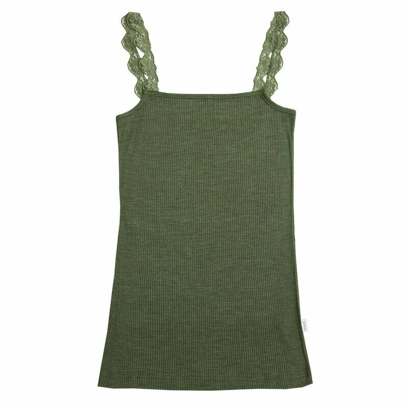 Damen KATE Top Wolle/Seide olive Damen KATE Top Wolle/Seide olive