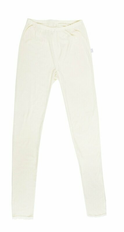 Damen CECILIE Leggings mit Spitze Wolle natur Damen CECILIE Leggings mit Spitze Wolle natur