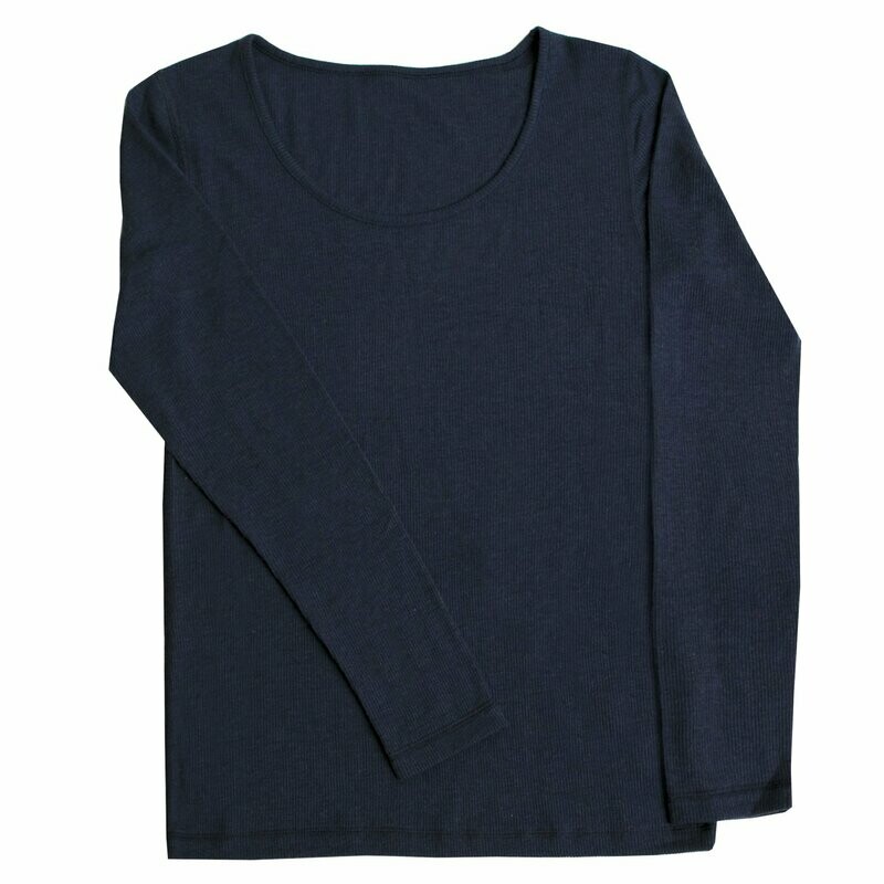 Damen Emma Shirt Wolle blau Damen Emma Shirt Wolle blau