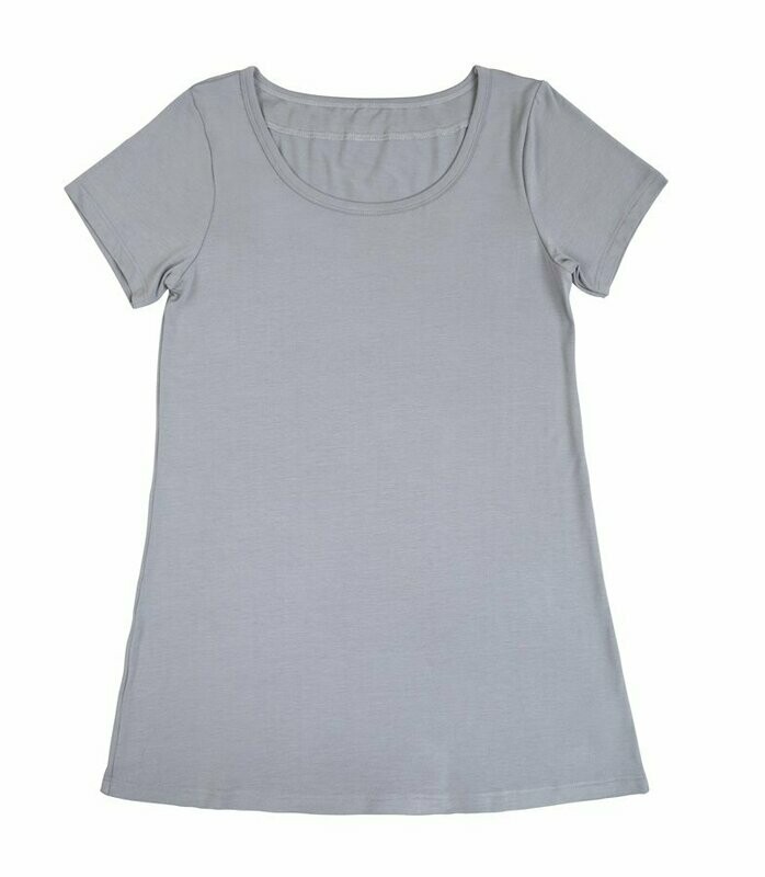 Damen LUNA T-Shirt Bambus grau