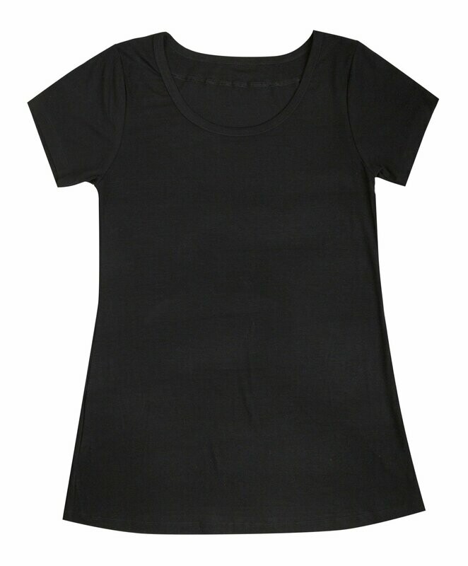 Damen LUNA T-Shirt Bambus schwarz Damen LUNA T-Shirt Bambus schwarz