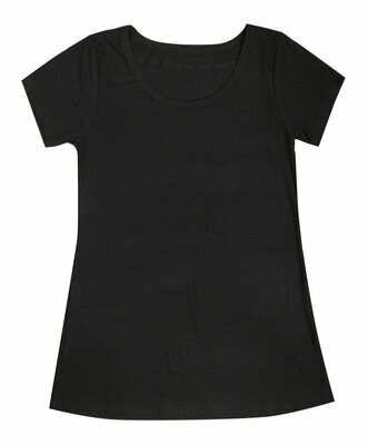 Damen LUNA T-Shirt Bambus schwarz
