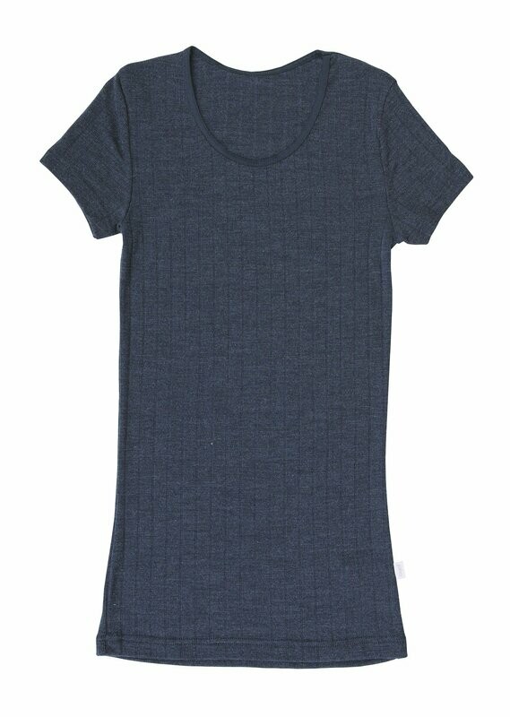 Damen EMILY T-Shirt Wolle/Seide blau Damen EMILY T-Shirt Wolle/Seide blau