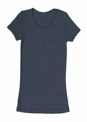 Damen EMILY T-Shirt Wolle/Seide blau