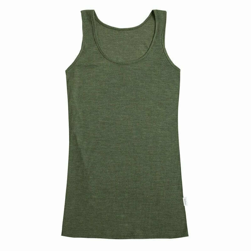 Damen KATE Unterhemd Wolle/Seide olive Damen KATE Unterhemd Wolle/Seide olive