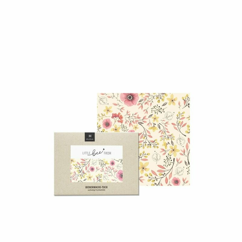 little bee fresh Bio-Bienenwachstuch little bee fresh Bio-Bienenwachstuch "M" Rosa 25x25 cm