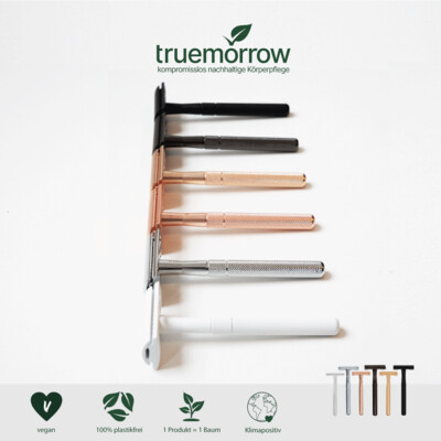 truemorrow Premium Rasierhobel aus Metall mit Geschenkverpackung