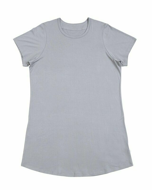 Damen LUNA Big Shirt Bambus grau