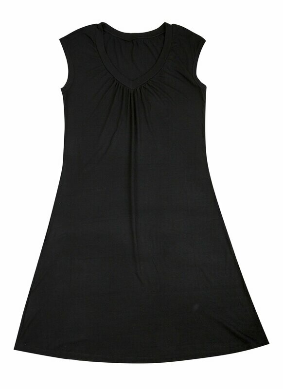 Damen LUNA Nachthemd Bambus schwarz Damen LUNA Nachthemd Bambus schwarz