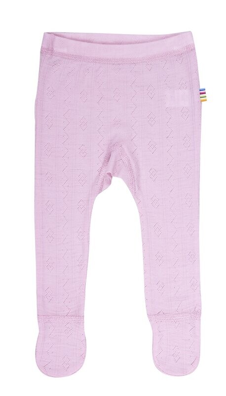 Legging Ajours Muster mit Fuß Wolle/Seide rosa Legging Ajours Muster mit Fuß Wolle/Seide rosa